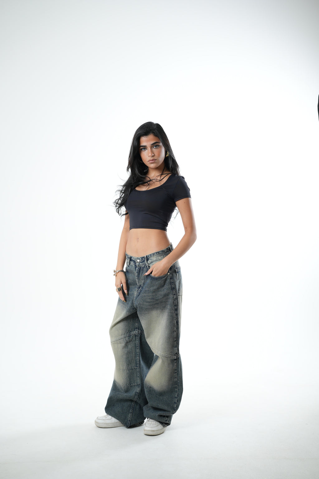 Arsenic with Camouflage Green Washed Denim
