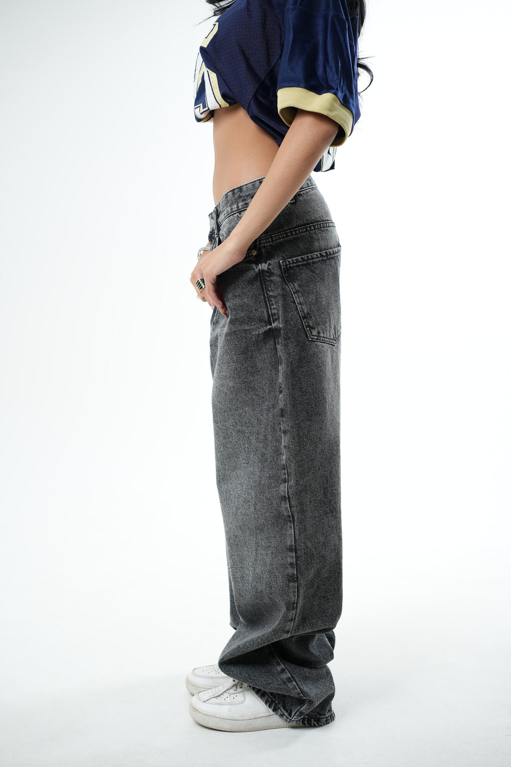 Gray with Manatee Washed Denim