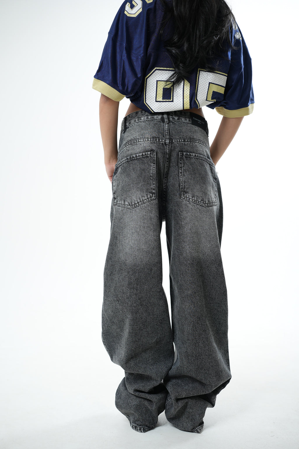 Gray with Manatee Washed Denim