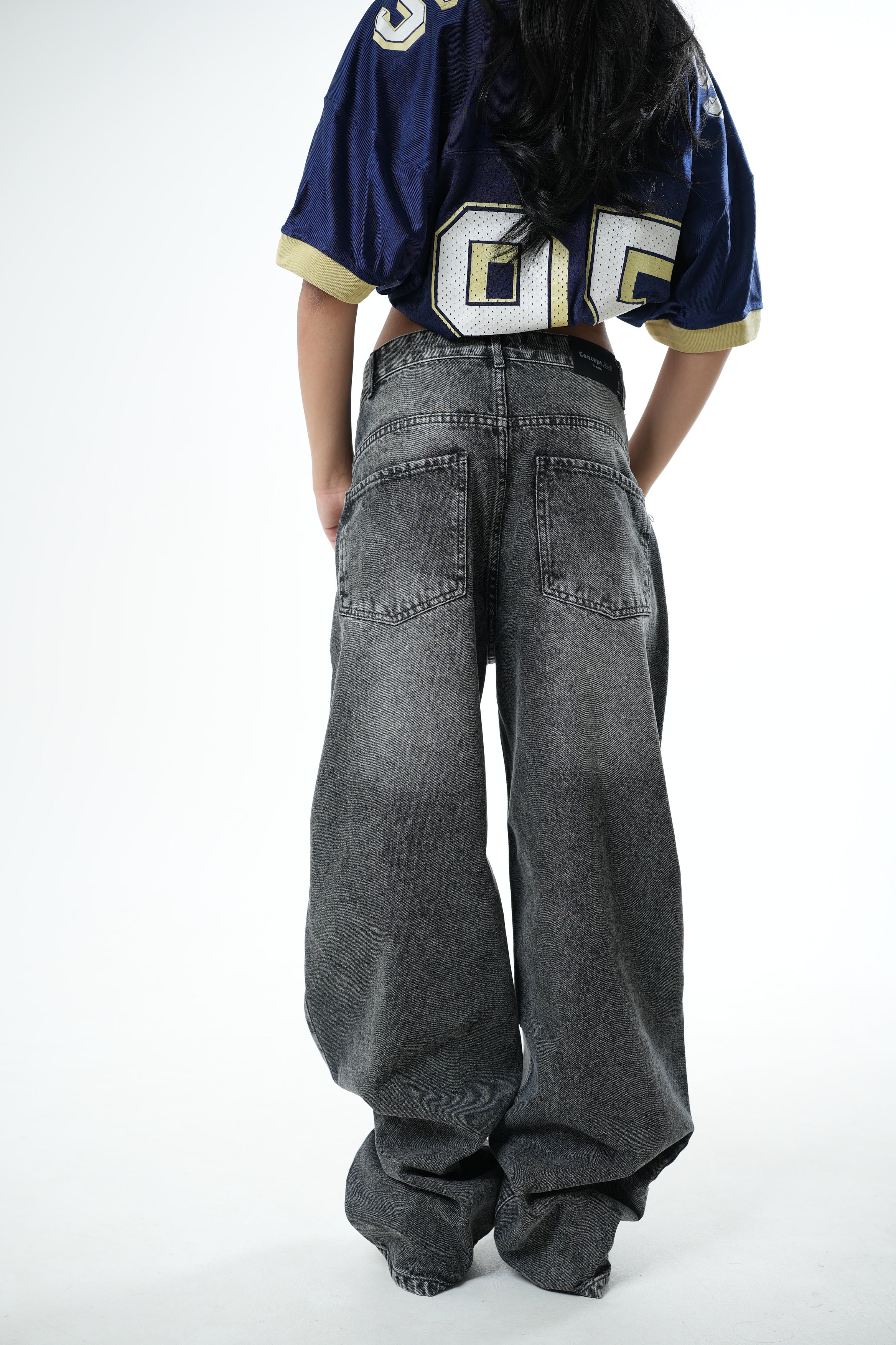 Gray with Manatee Washed Denim