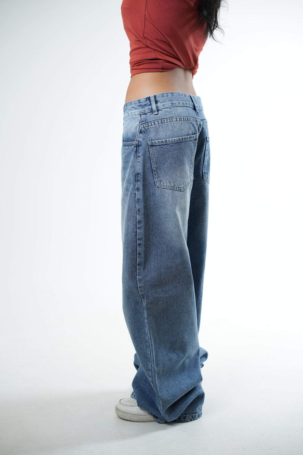 Low Waist Light Blue Denim